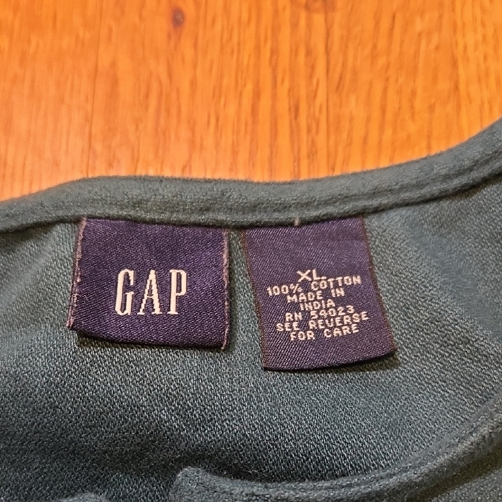 GAP Girls XL Dark Teal Cotton Front Full Zip Sleeveless Pocket Jumper Dress - Picture 2 of 7